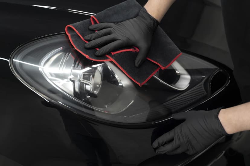 Auto drogen met microvezeldoek